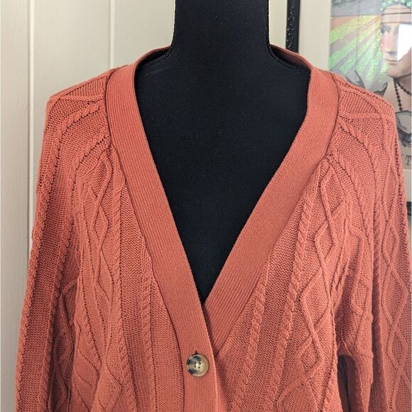 Joie Knit Cardigan Preppy Academia Countryside Cozy Cabin Lagenlook Grannychic M - Picture 3 of 9